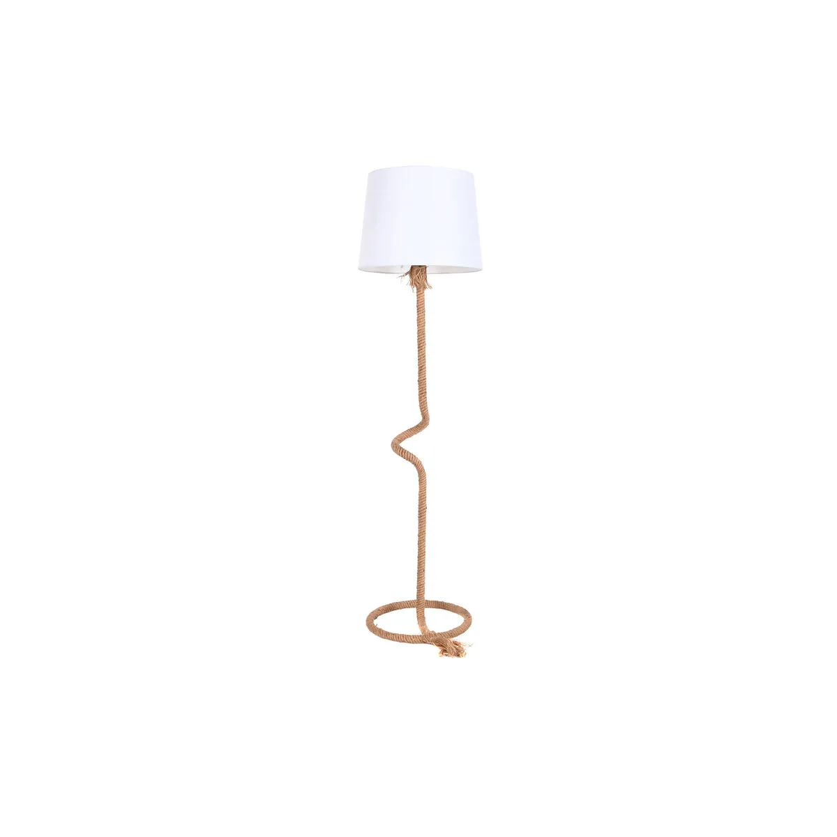 Lampada da Terra Home ESPRIT Bianco Marrone Corda 50 W 220 V 40 x 40 x 151 cm