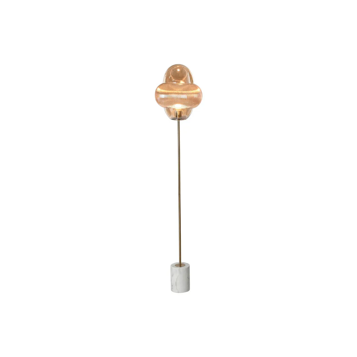 Lampada da Terra Home ESPRIT Ambra Cristallo Marmo 50 W 220 V 35 x 35 x 160 cm