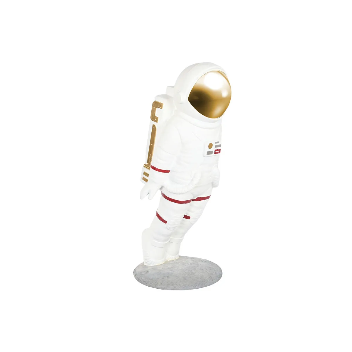 Statua Decorativa Home ESPRIT Bianco Dorato Astronauta 52,5 x 60 x 124 cm