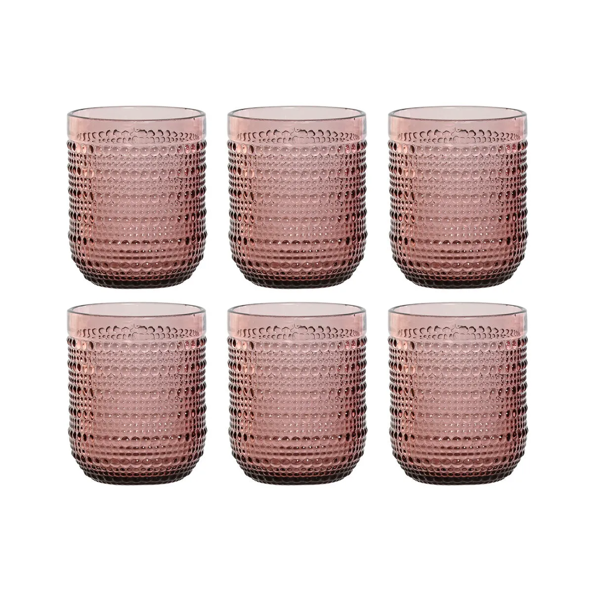 Set di Bicchieri Home ESPRIT Rosa Cristallo 240 ml (6 Unità)