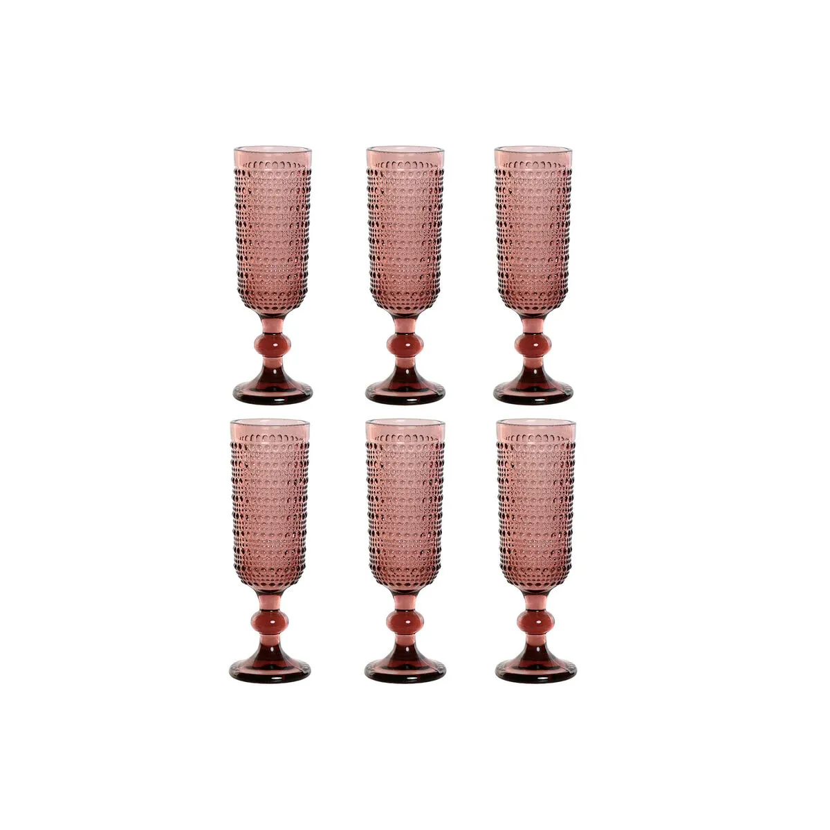 Set di Bicchieri Home ESPRIT Rosa Cristallo 150 ml (6 Unità)