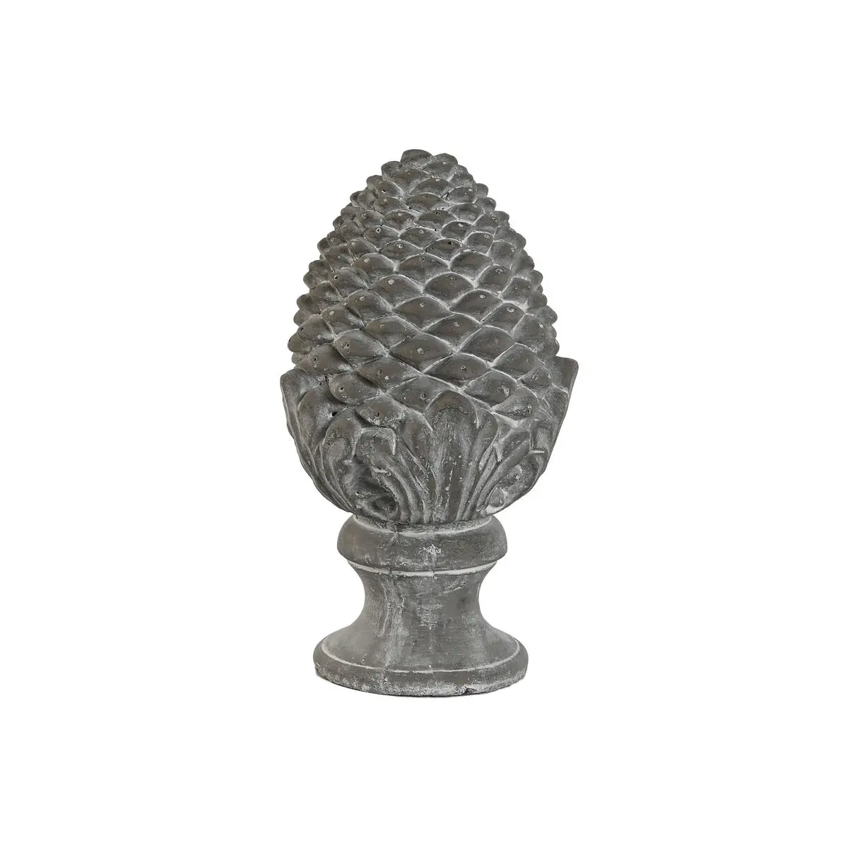 Statua Decorativa Home ESPRIT Grigio Ananas 16 x 16 x 31 cm