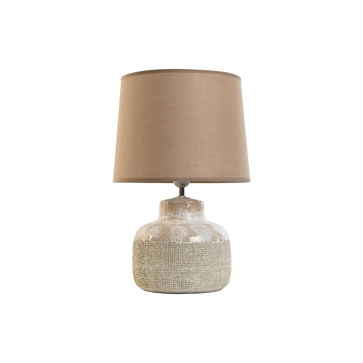 Lampada da tavolo Home ESPRIT Marrone Beige Gres 50 W 220 V 30 x 30 x 44 cm