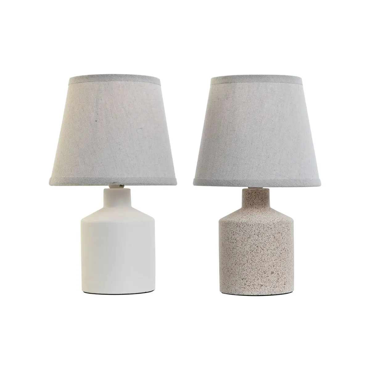 Lampada da tavolo Home ESPRIT Bianco Beige 40 W 220 V 15 x 15 x 27 cm (2 Unità)