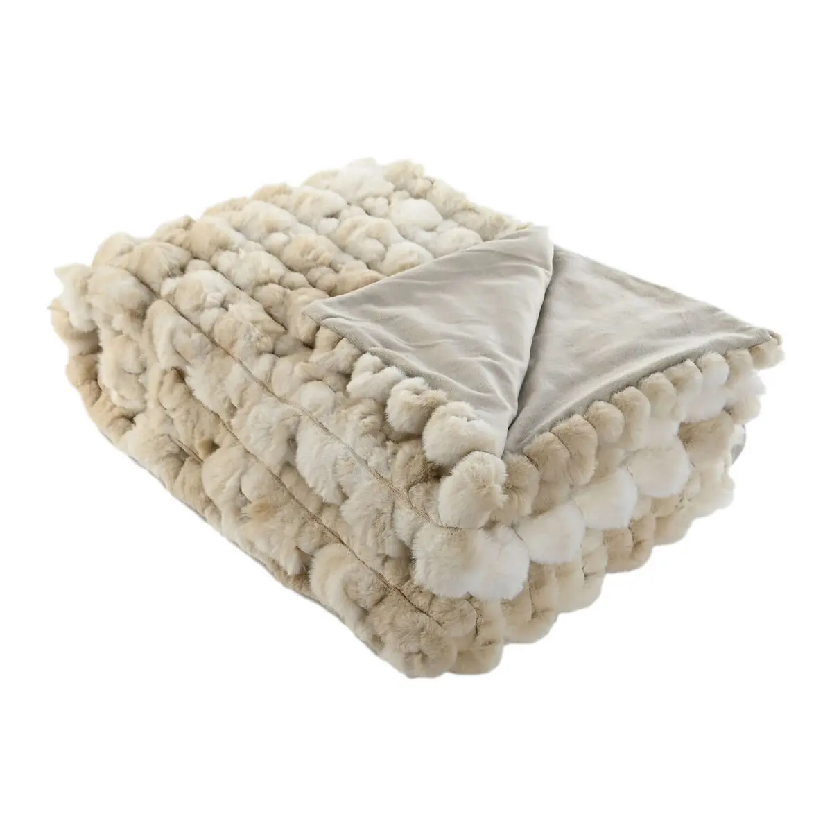 Coperta Home ESPRIT Beige Marrone Chiaro 130 x 170 x 0,5 cm