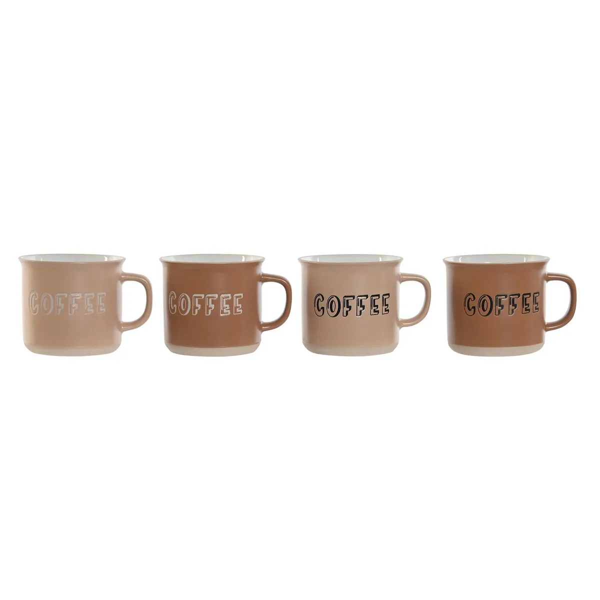 Set di 4 Tazze Mug Home ESPRIT Marrone Gres