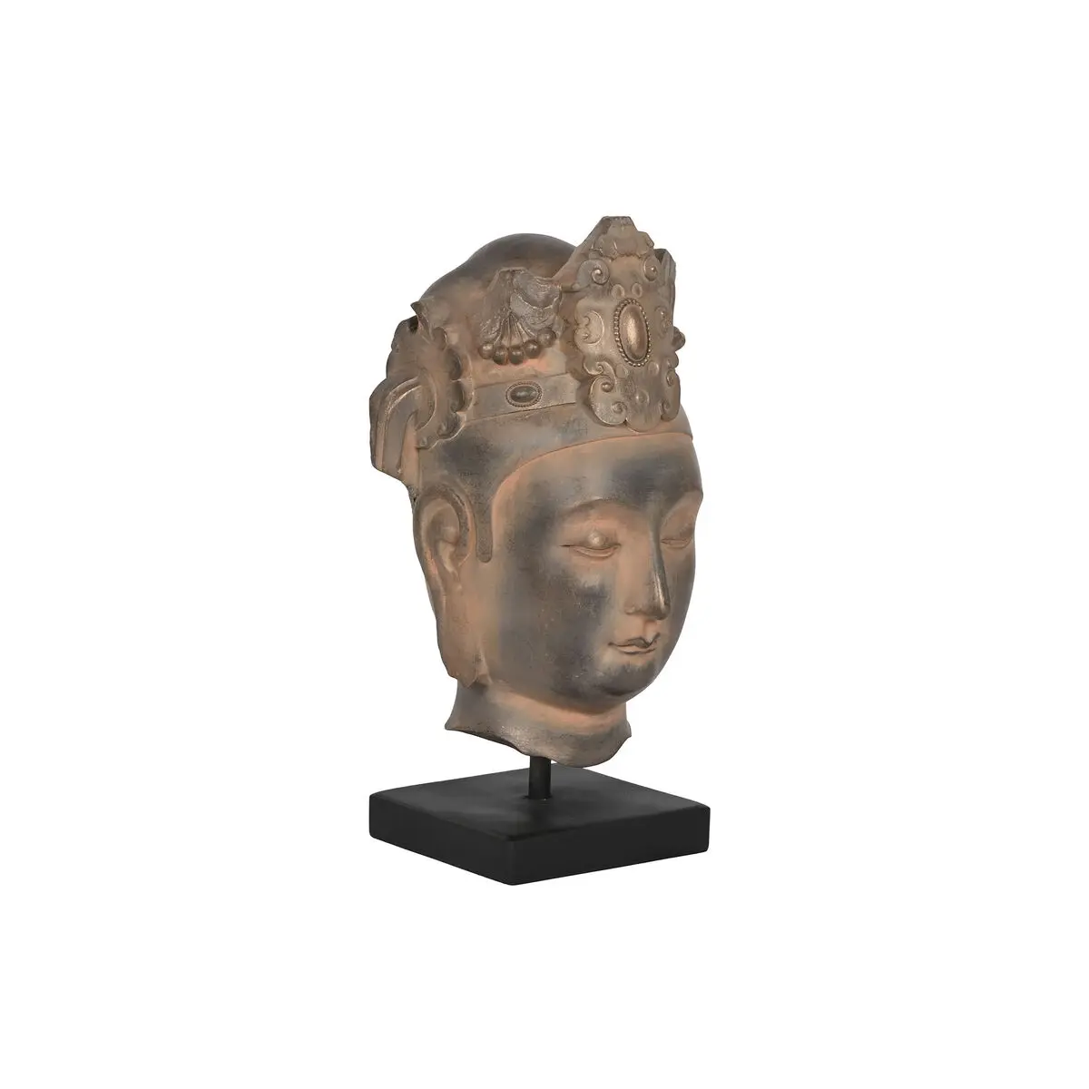 Statua Decorativa Home ESPRIT Marrone Nero Buddha Orientale 15 x 18 x 38 cm