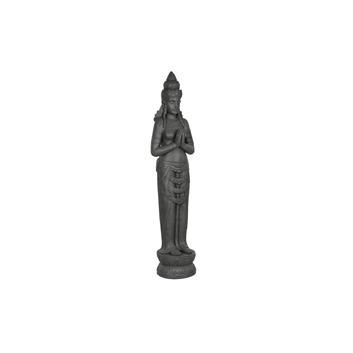 Statua Decorativa Home ESPRIT Grigio Buddha Orientale 37,5 x 29 x 154 cm