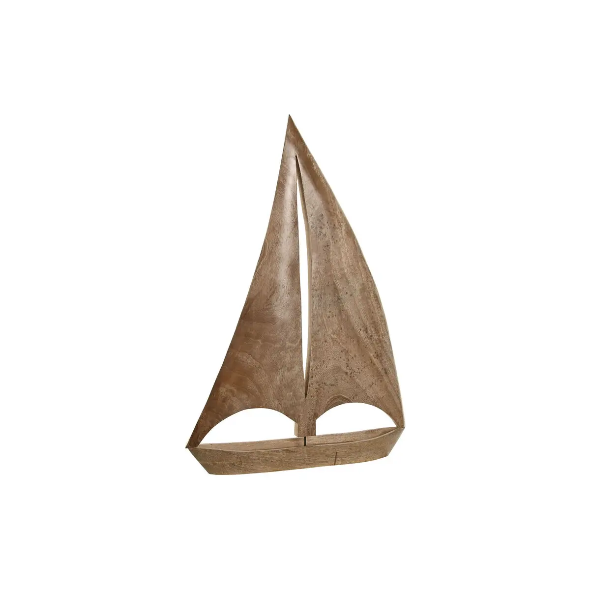 Statua Decorativa Home ESPRIT Naturale Barca a vela Mediterraneo 50 x 11 x 74 cm