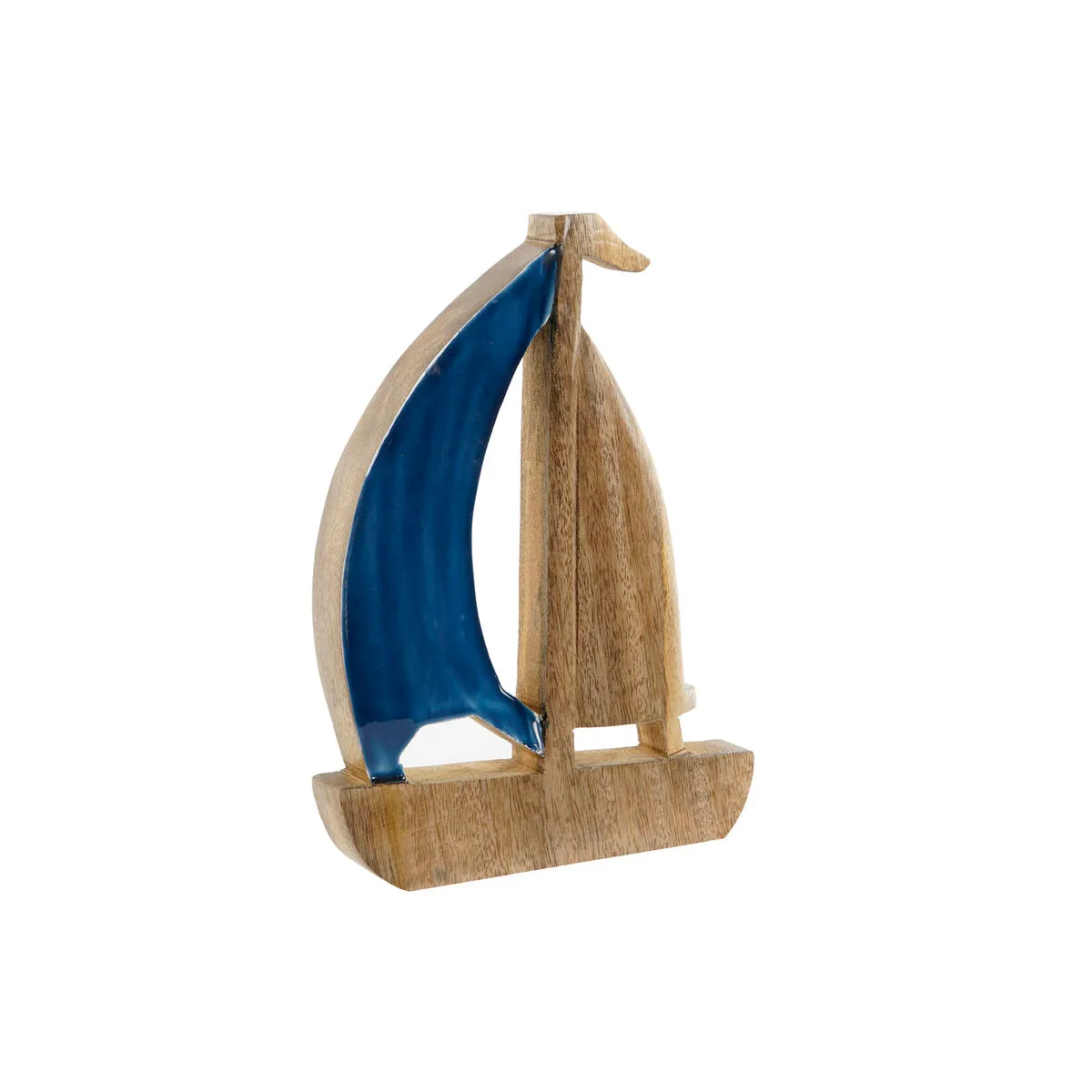 Statua Decorativa Home ESPRIT Azzurro Naturale Mediterraneo 17 x 2,5 x 25 cm