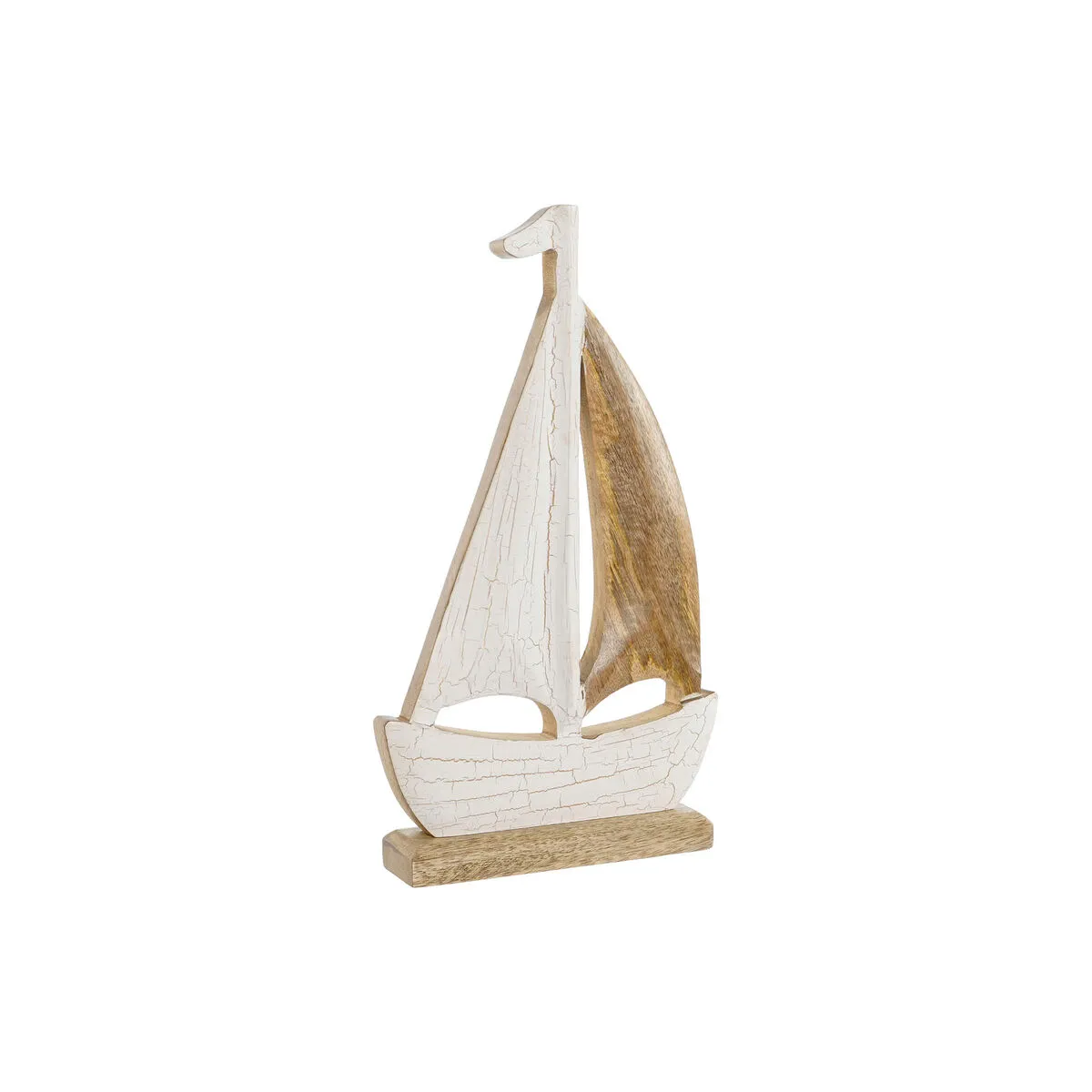 Statua Decorativa Home ESPRIT Bianco Naturale Mediterraneo 23 x 5 x 50 cm