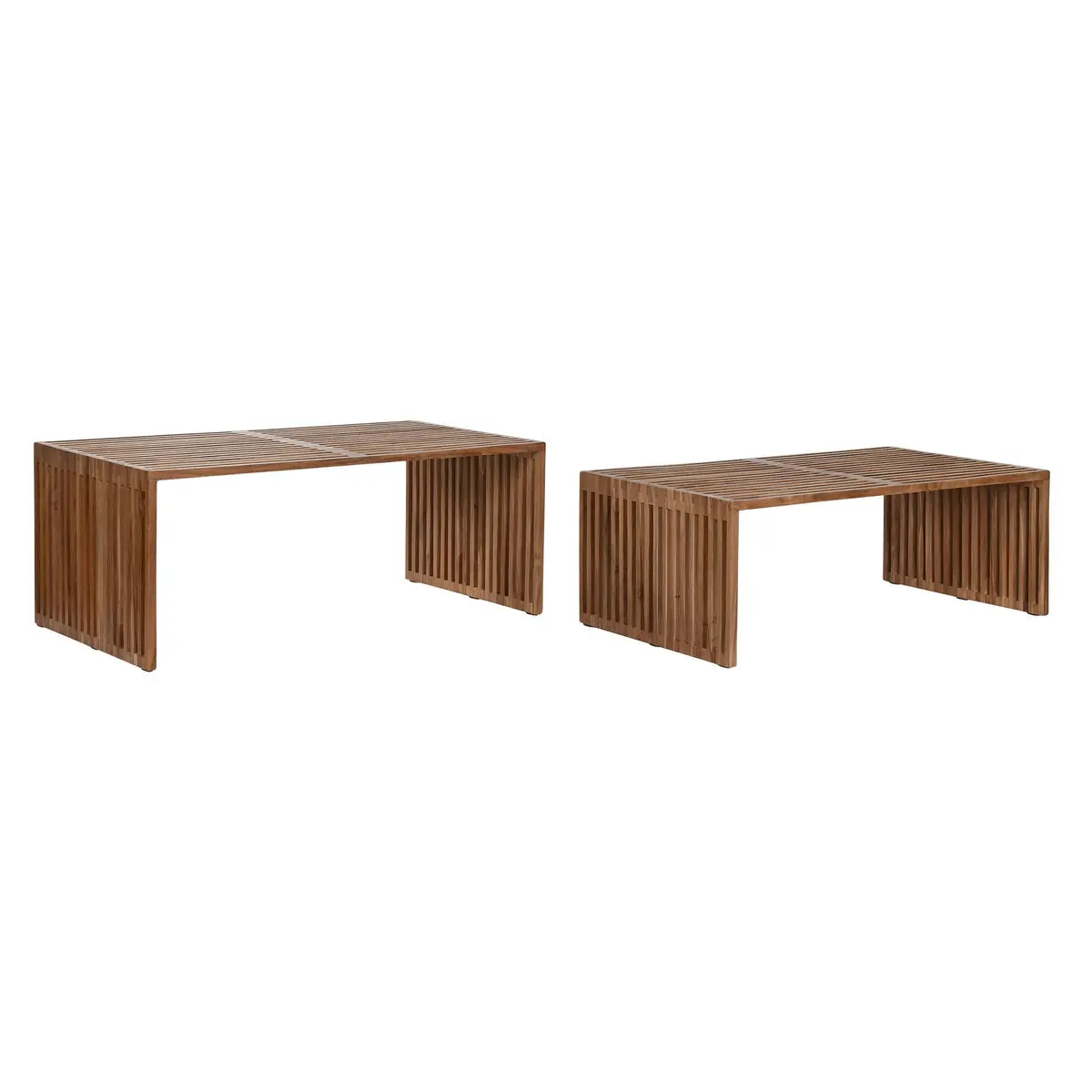 Set di 2 tavoli Home ESPRIT Naturale teak 116 x 60 x 46 cm