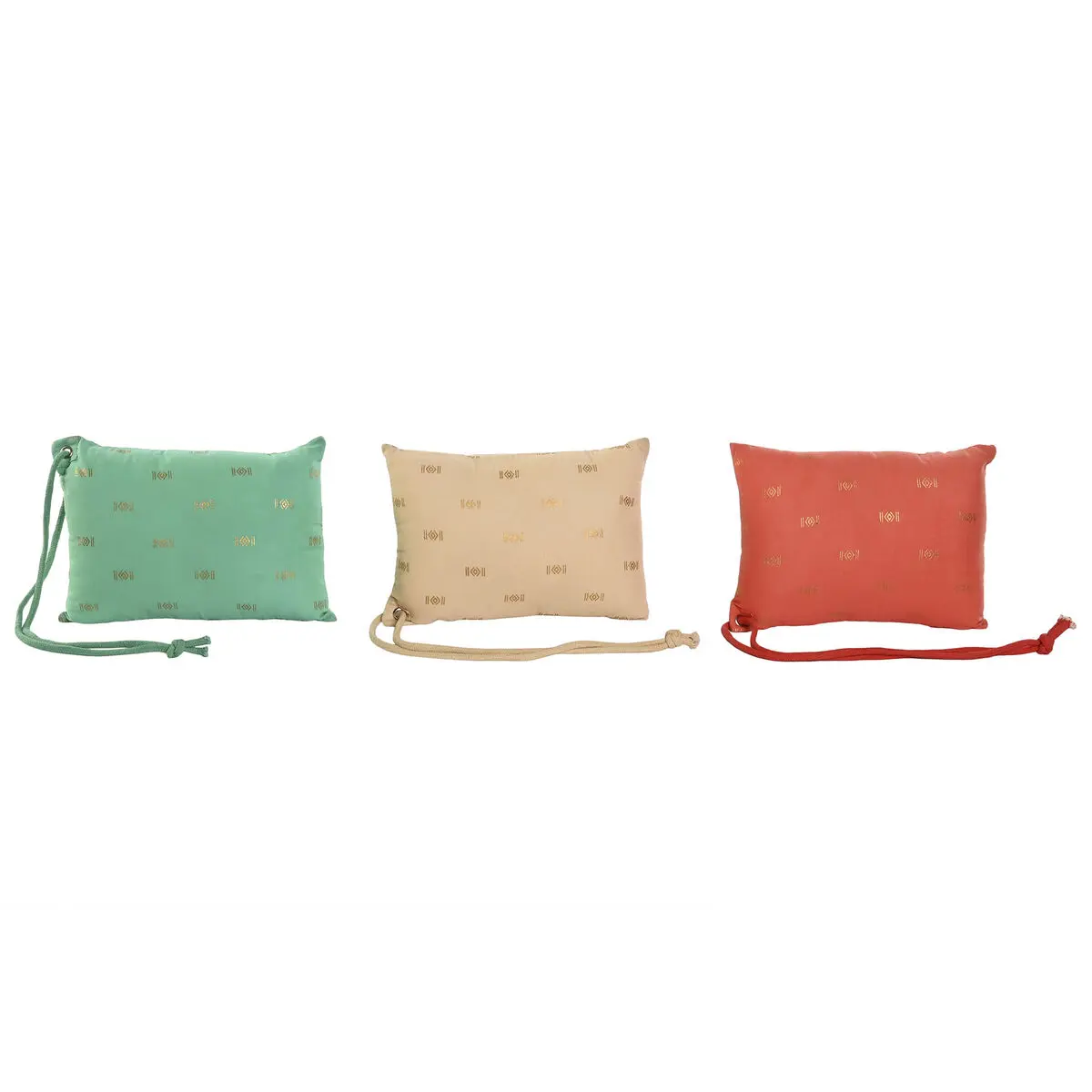 Cuscino Home ESPRIT Verde Beige Corallo 30 x 10 x 20 cm (3 Unità)