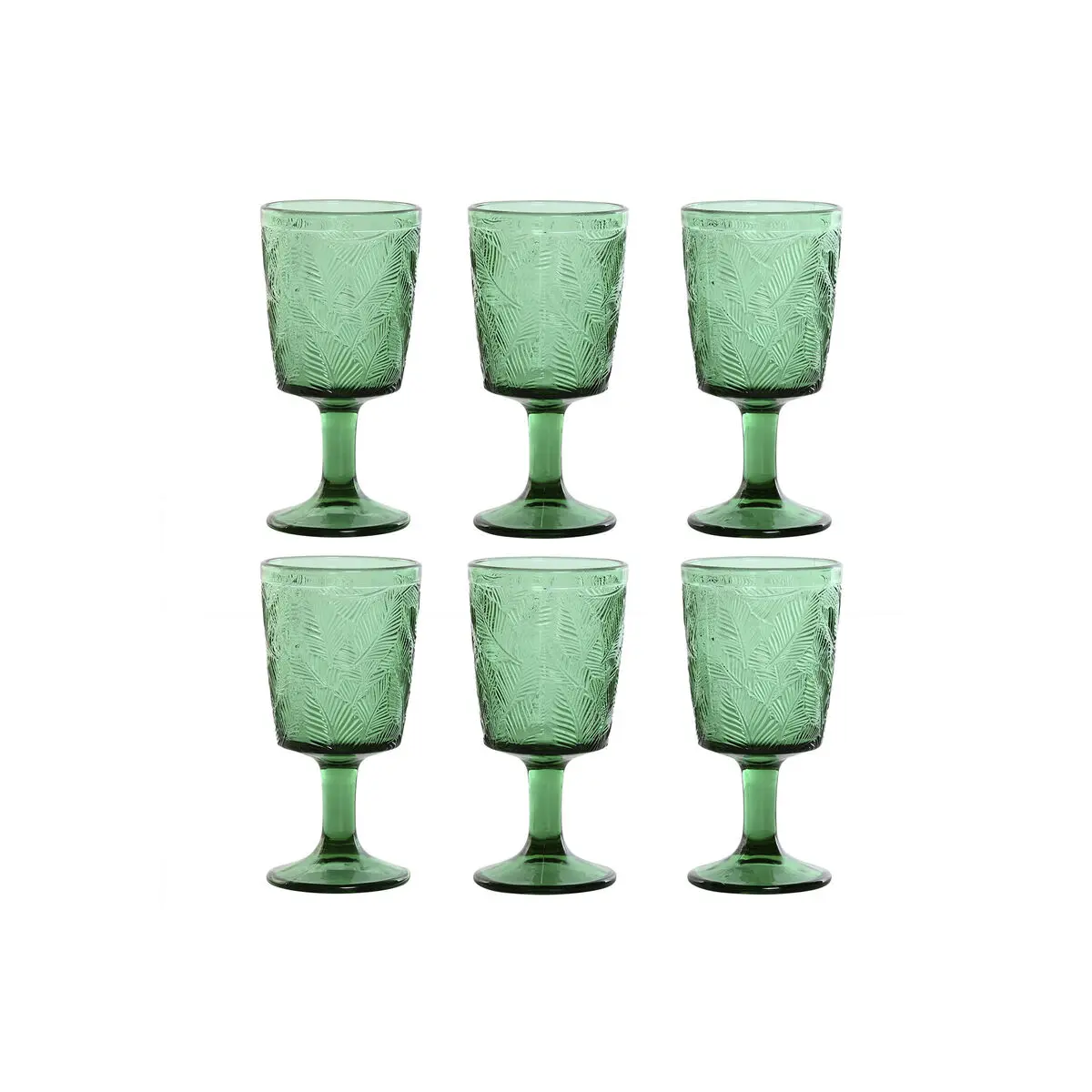 Set di Bicchieri Home ESPRIT Verde Cristallo 285 ml (6 Unità)