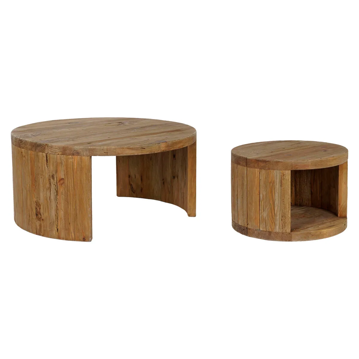 Set di 2 tavoli Home ESPRIT Legno 99 x 99 x 48 cm