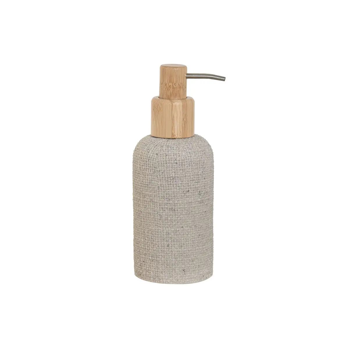 Dispenser di Sapone Home ESPRIT Grigio Naturale Legno Resina 7 x 9 x 19 cm