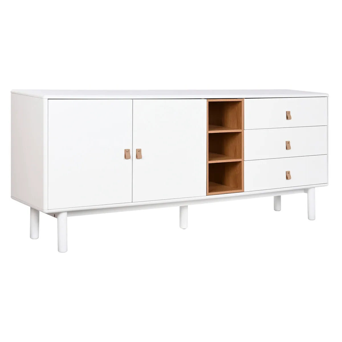 Credenza Home ESPRIT Bianco Naturale 180 x 40 x 75 cm