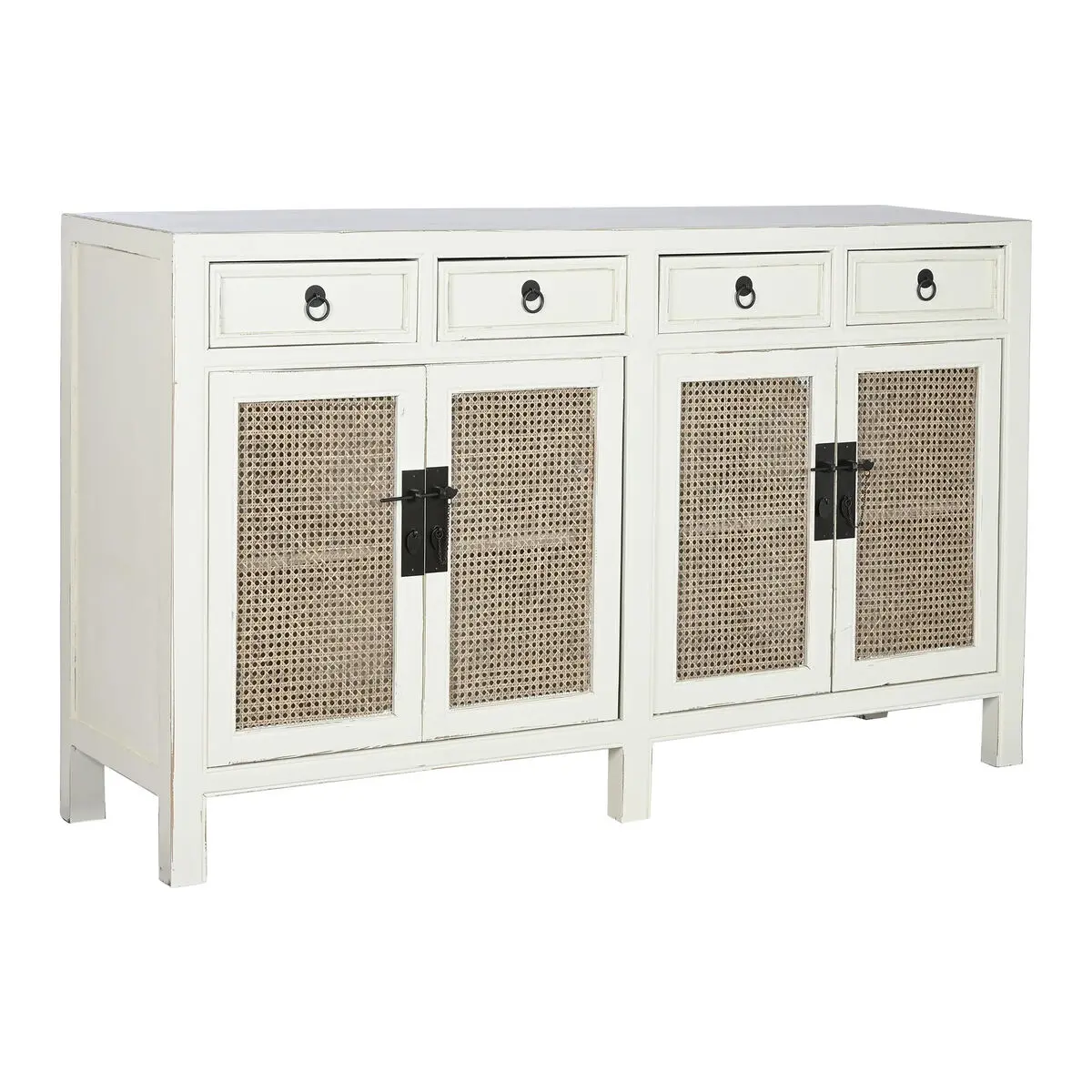 Credenza Home ESPRIT Bianco Naturale 168 x 42,5 x 100 cm