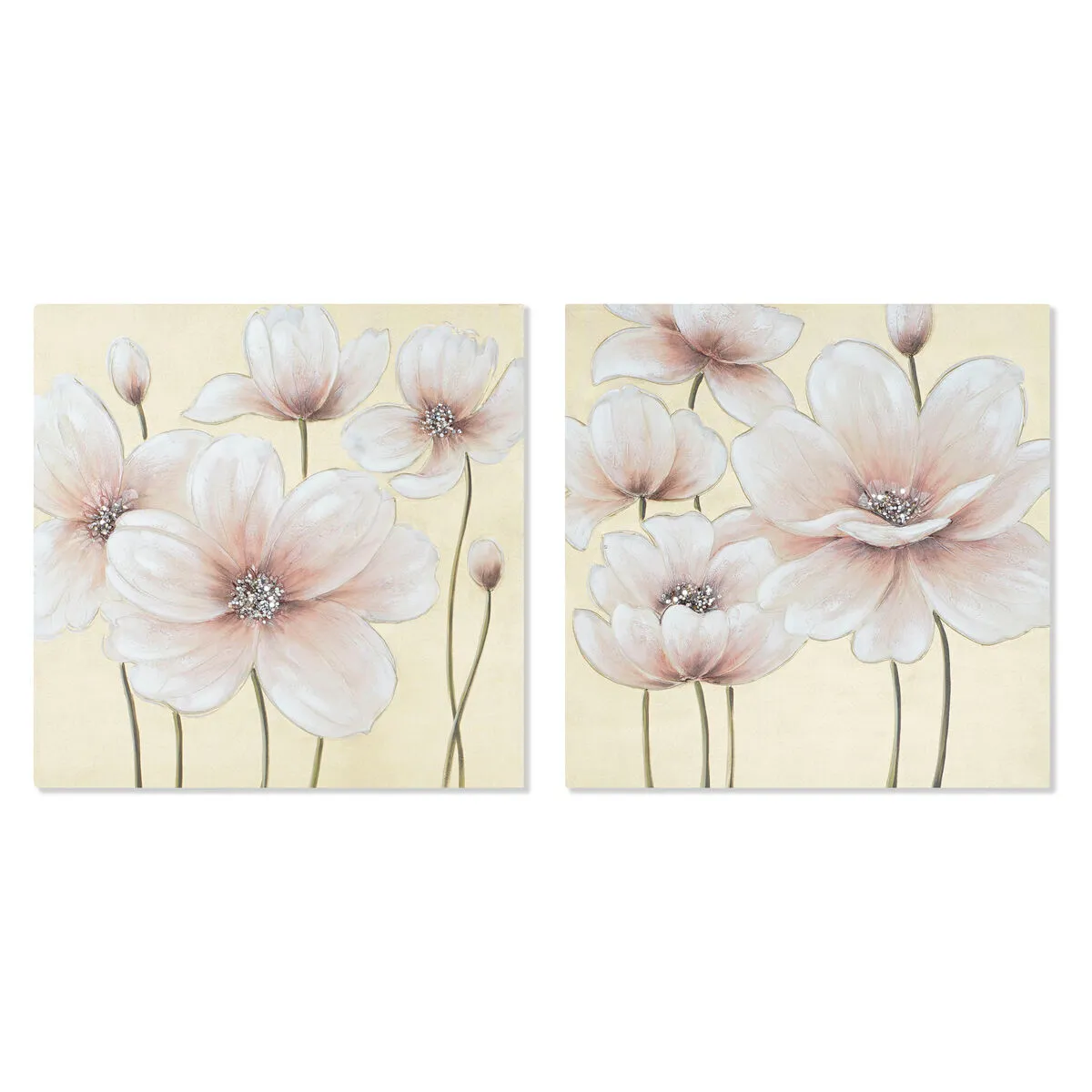 Quadro Home ESPRIT Shabby Chic 80 x 3 x 80 cm (2 Unità)