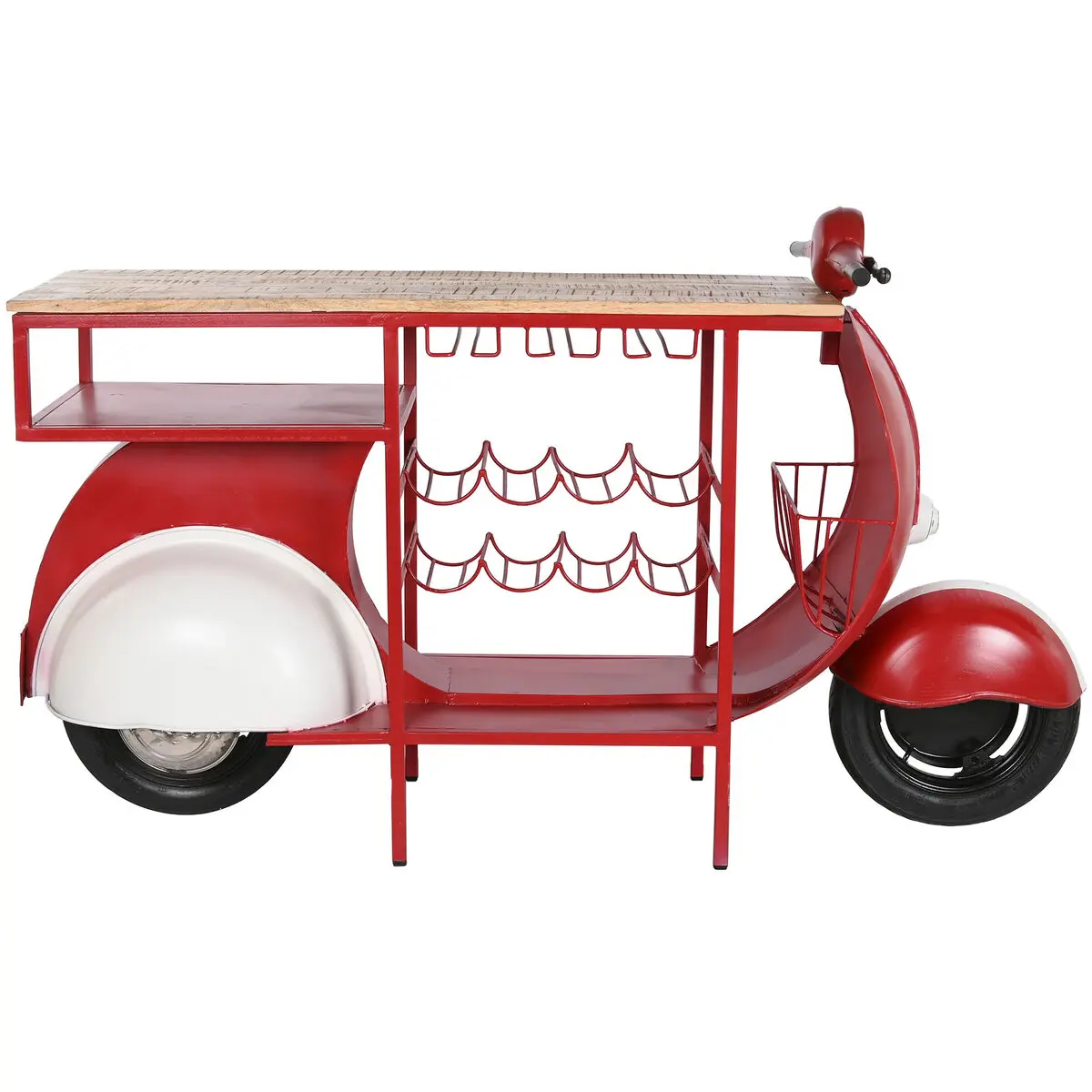 Portabottiglie Home ESPRIT Rosso Metallo 165 x 60 x 100 cm