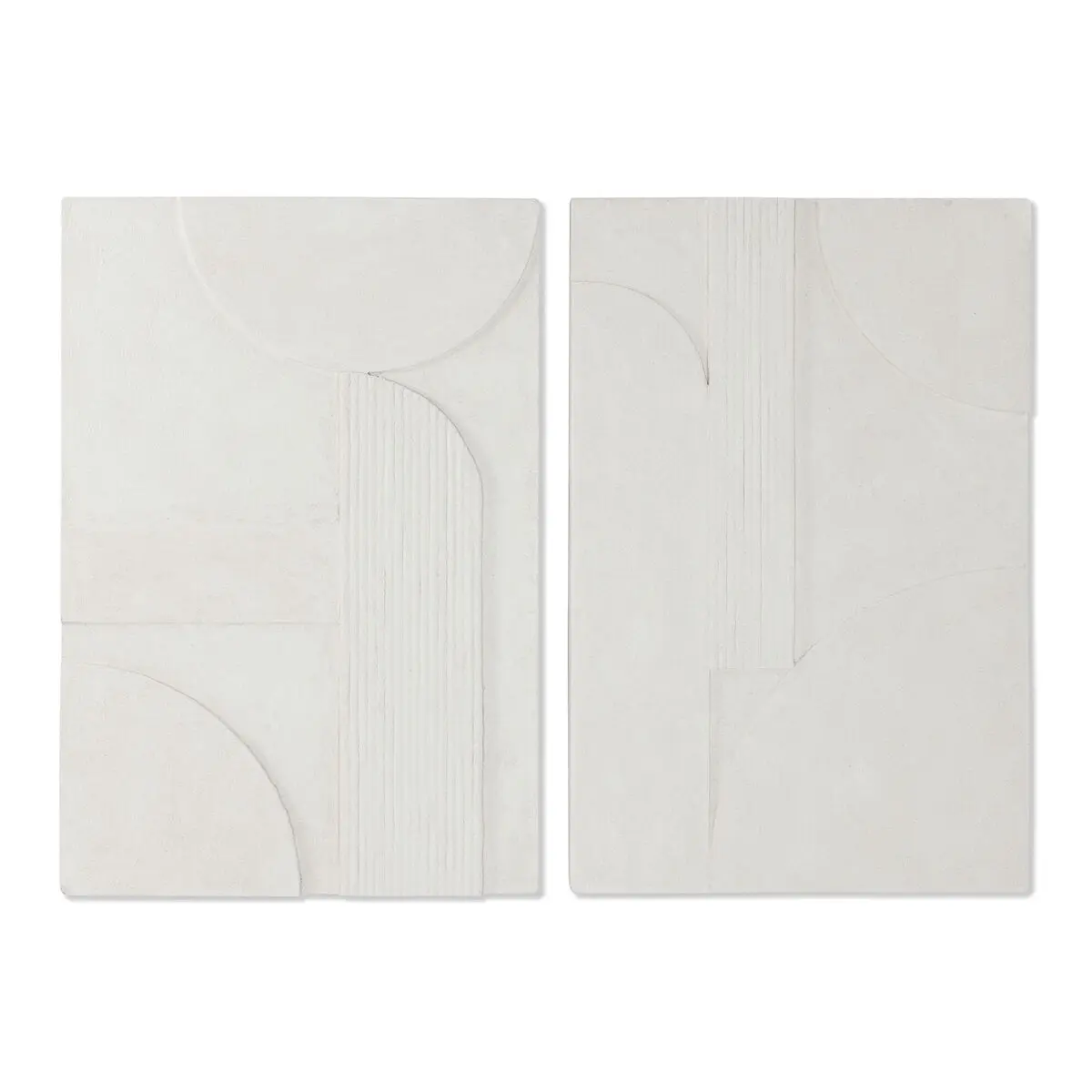 Decorazione da Parete Home ESPRIT Bianco Moderno 80 x 5 x 120 cm (2 Unità)