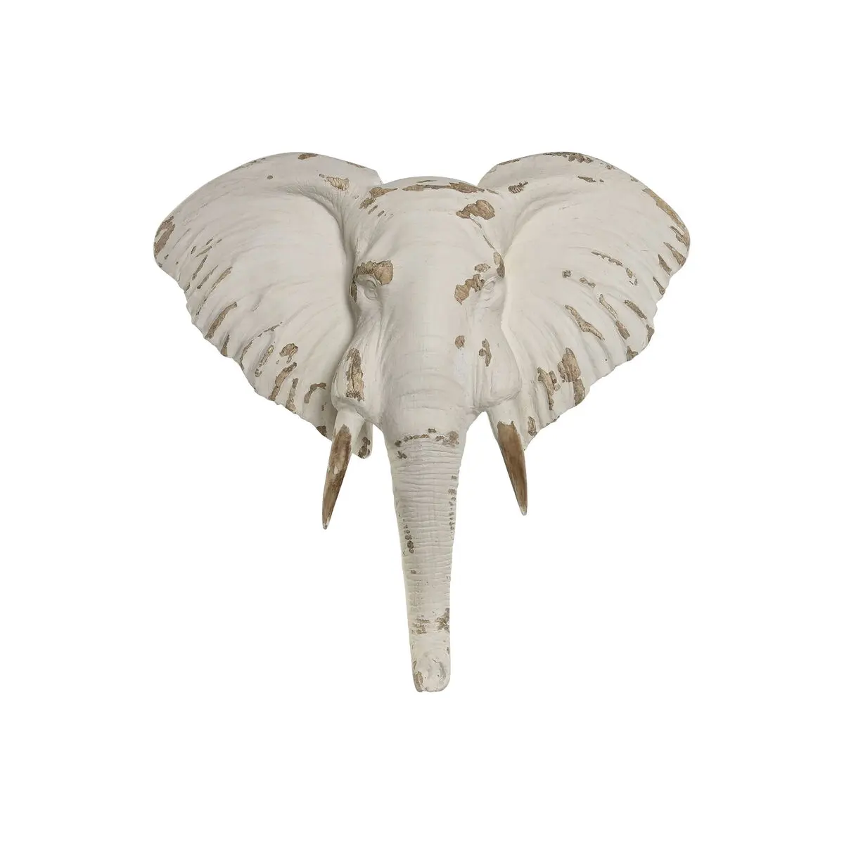 Decorazione da Parete Home ESPRIT Bianco Elefante Decapaggio 60 x 16 x 60 cm