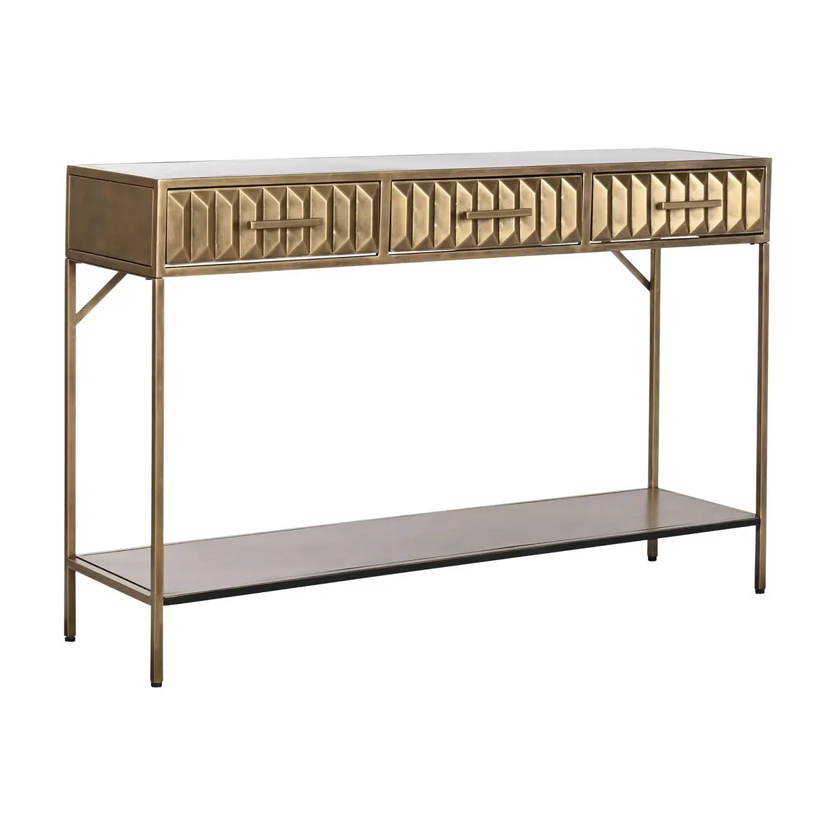 Console Home ESPRIT Giallo Dorato Metallo 124 x 37 x 79,5 cm