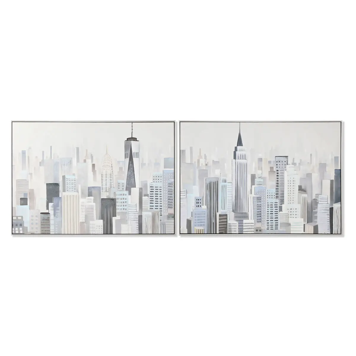 Quadro Home ESPRIT Città Loft 122,3 x 4,5 x 82,3 cm (2 Unità)