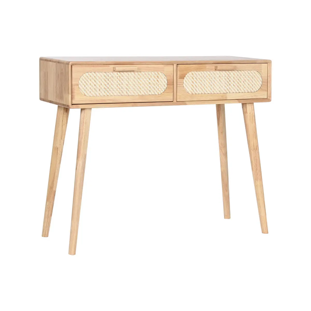 Console Home ESPRIT Metallo Legno d'albero della gomma 100 x 30 x 78 cm