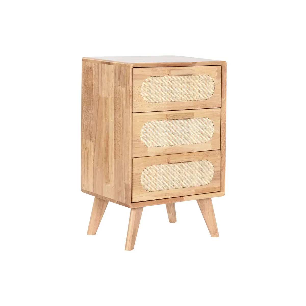 Cassettiera Home ESPRIT Naturale Metallo Legno d'albero della gomma 40 x 30 x 63 cm