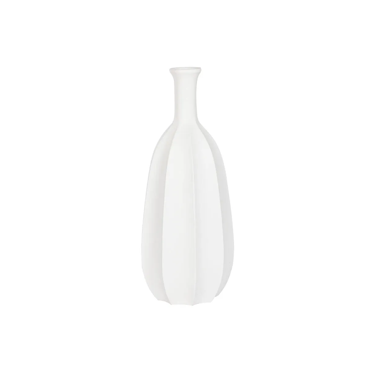 Vaso Home ESPRIT Bianco Fibra di Vetro 30 x 30 x 80 cm