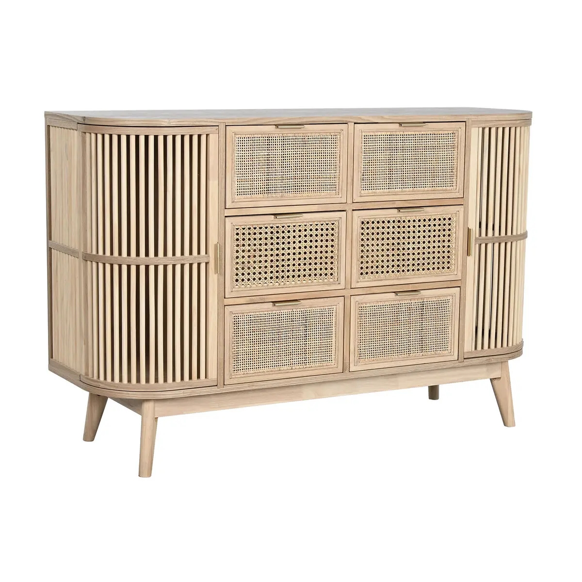 Cassettiera Home ESPRIT Dorato Naturale Abete 120 x 40 x 80 cm