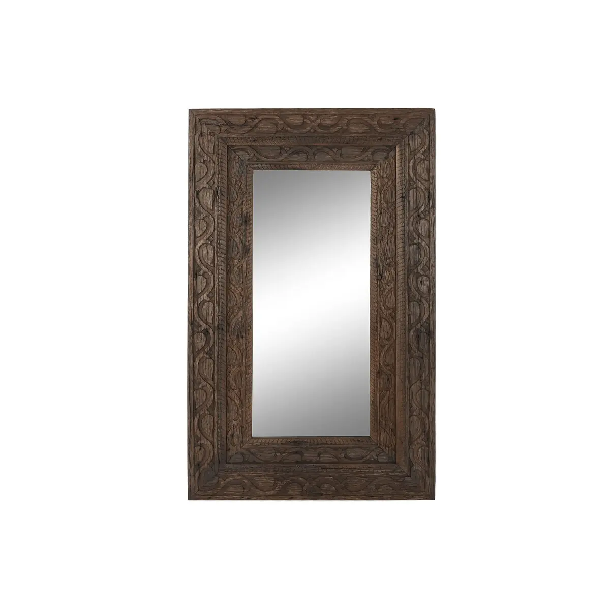 Specchio da parete Home ESPRIT Marrone Legno Riciclato 97 x 5 x 160 cm