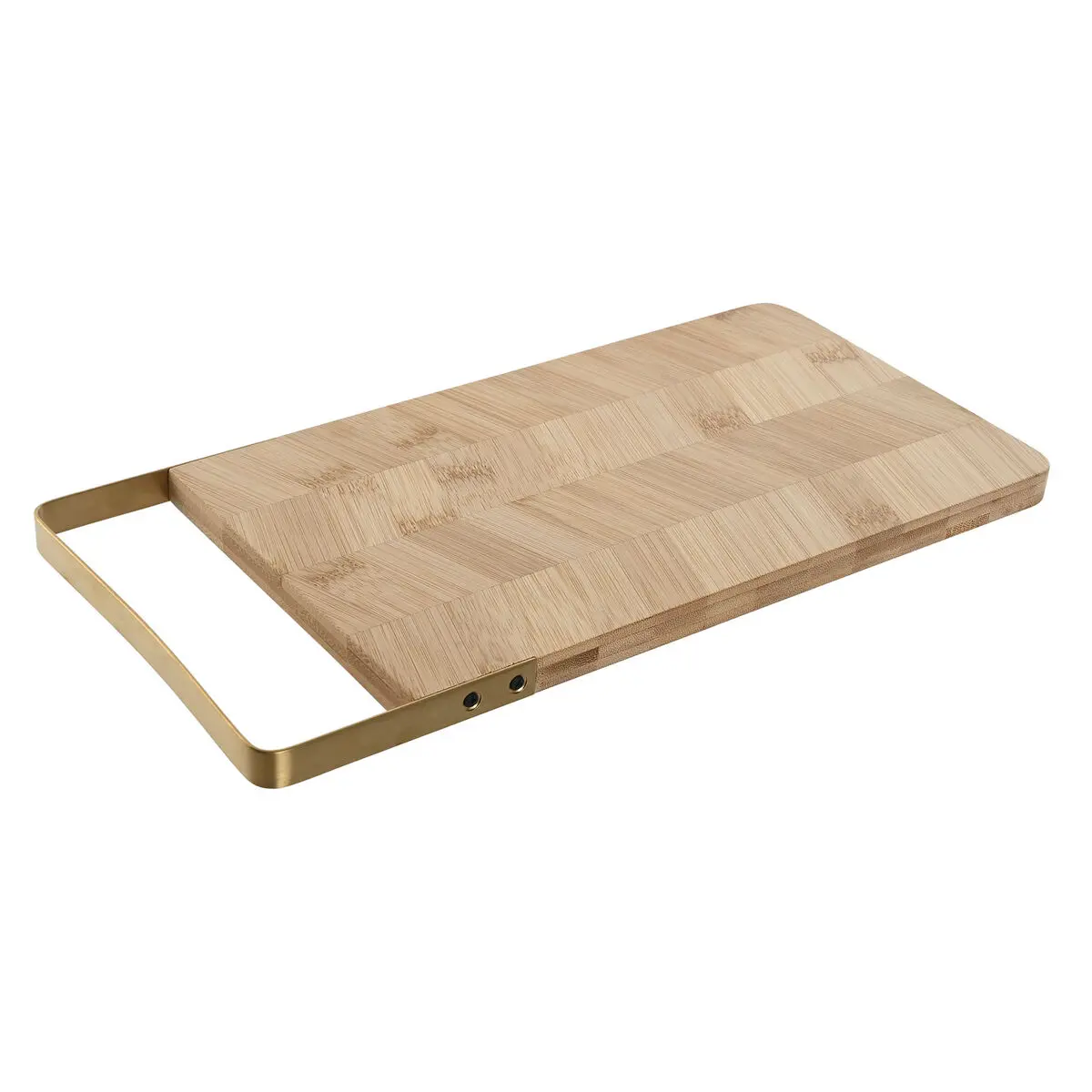 Tagliere Home ESPRIT Dorato Naturale Metallo Bambù 35,5 x 17,5 x 1,5 cm