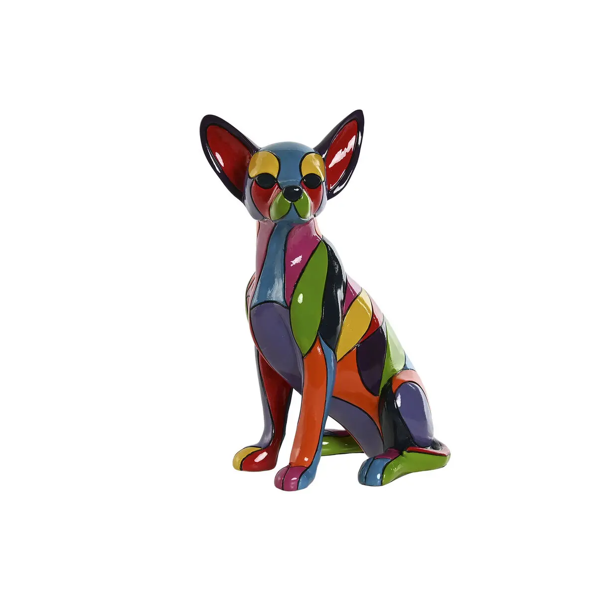 Statua Decorativa Home ESPRIT Multicolore Cane 17 x 11 x 25 cm