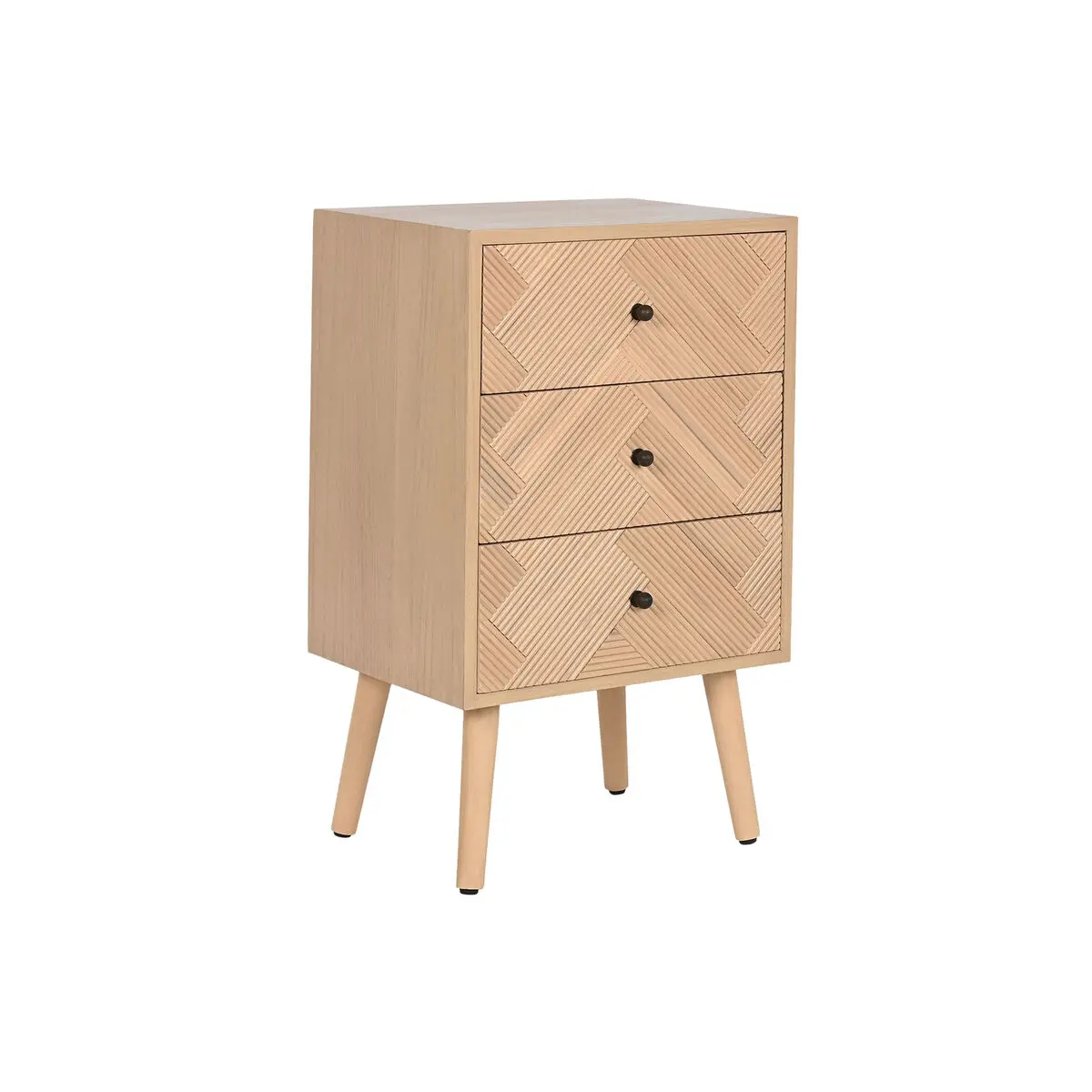 Comodino Home ESPRIT Naturale Legno di paulownia Legno MDF 42 x 34 x 70 cm