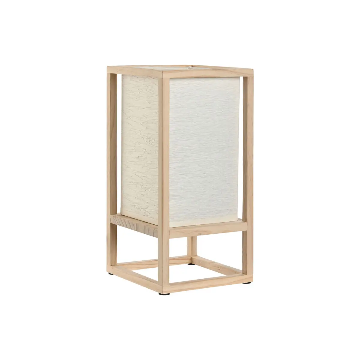 Lampada da tavolo Home ESPRIT Bianco Marrone Naturale Pino 220 V 12 x 12 x 25 cm