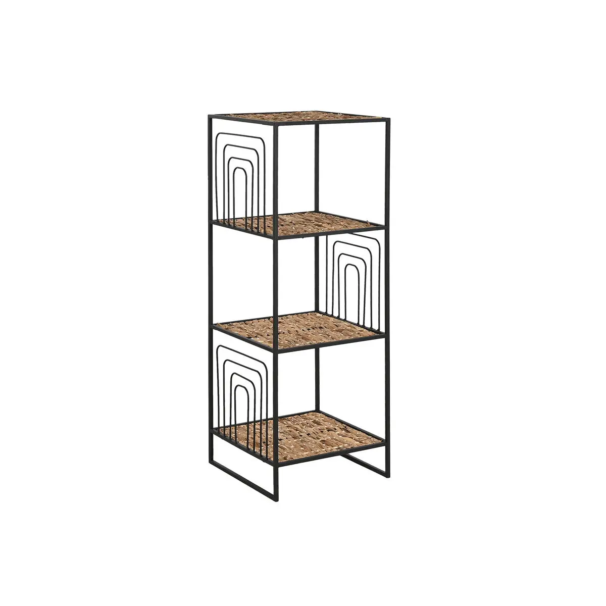 Scaffale Home ESPRIT Nero Metallo Fibra 35 x 35 x 98 cm