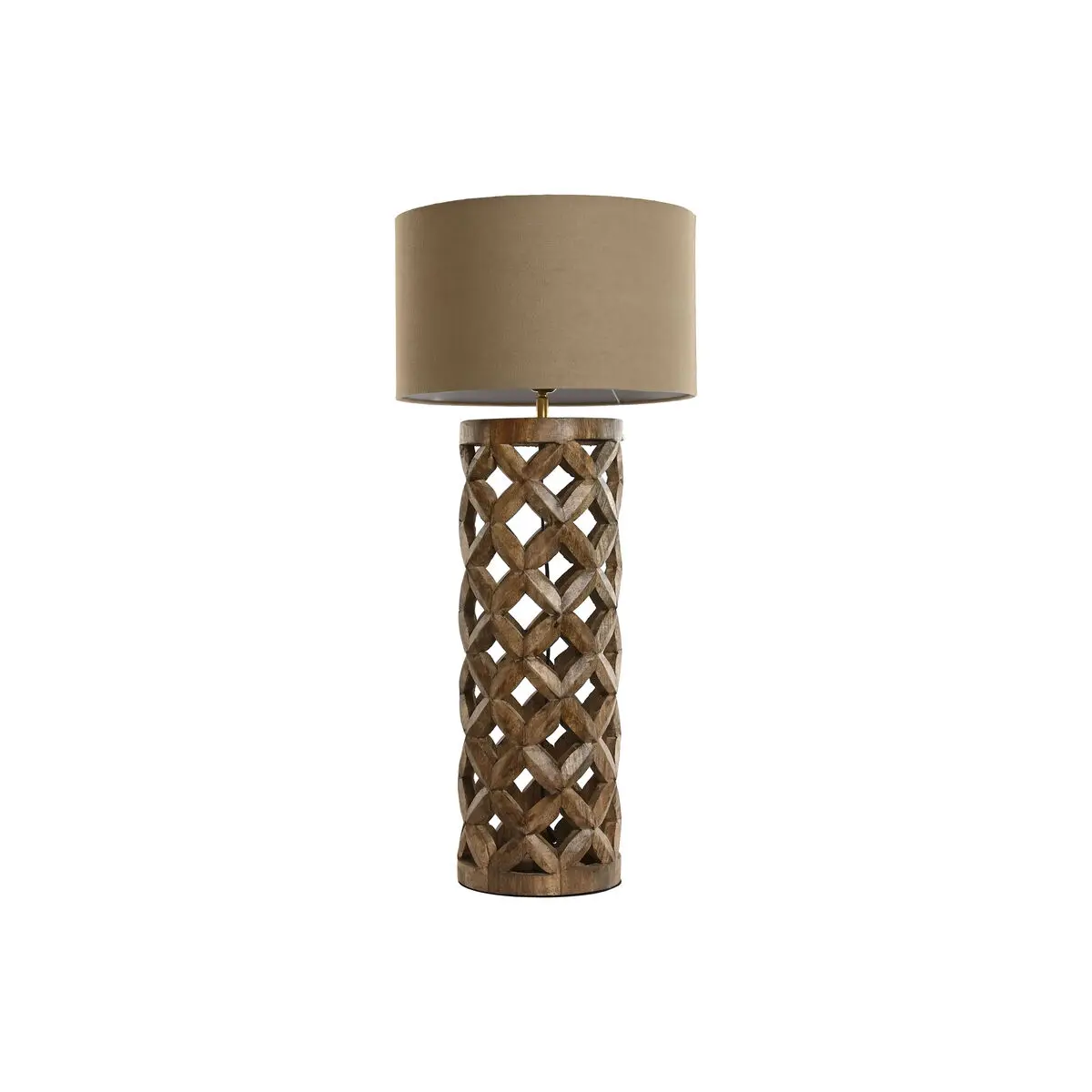 Lampada da tavolo Home ESPRIT Beige Naturale Legno di mango 50 W 220 V 35,5 x 35,5 x 79,5 cm