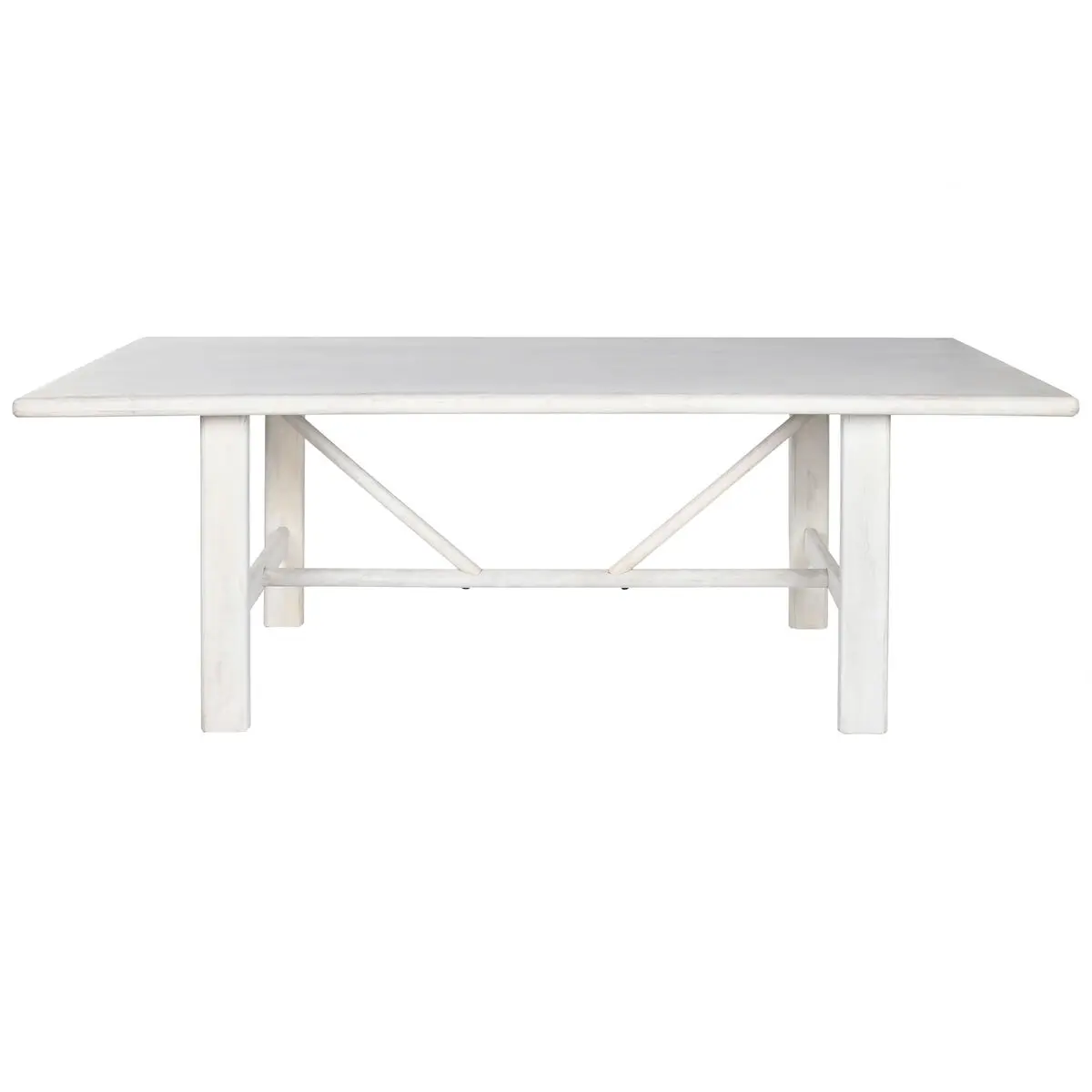 Tavolo da Pranzo Home ESPRIT Bianco Legno di mango 213,4 x 96,5 x 76,2 cm