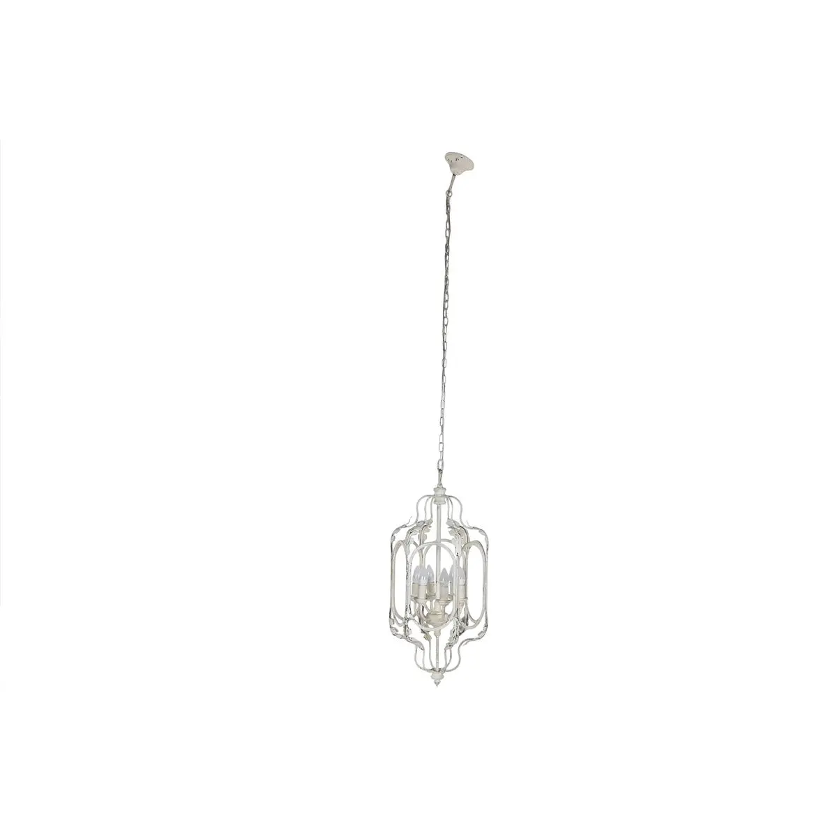 Lampadario Home ESPRIT Bianco Metallo 39 x 34 x 75 cm