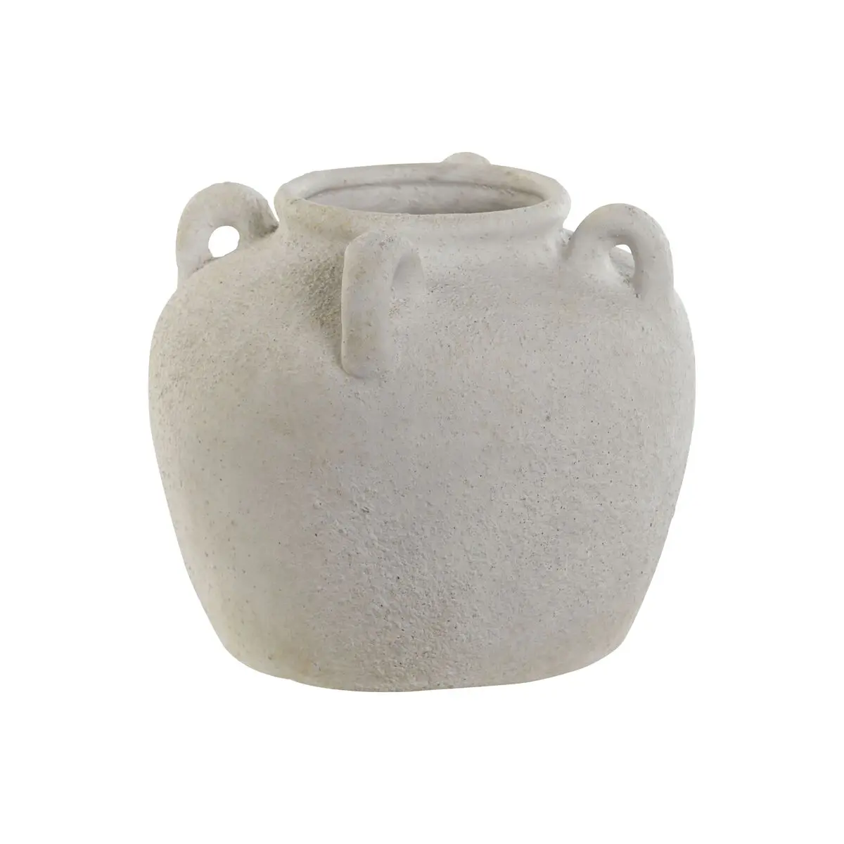 Vaso Home ESPRIT Bianco Ceramica Mediterraneo 19 x 19 x 16 cm