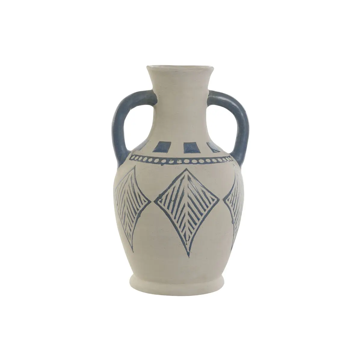 Vaso Home ESPRIT Azzurro Beige Ceramica Mediterraneo 15 x 15 x 25 cm