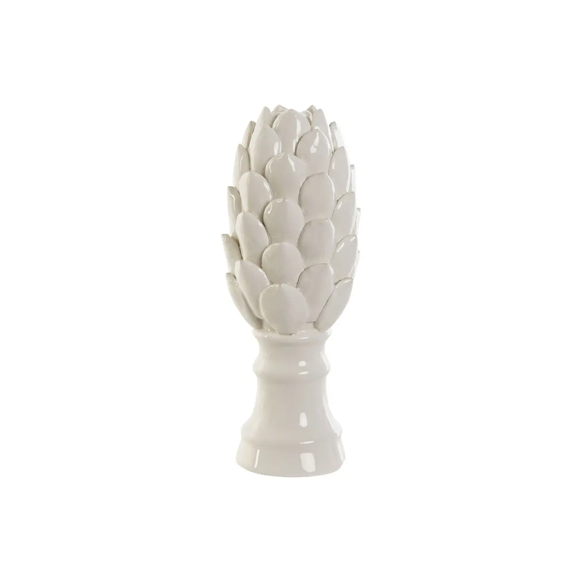 Statua Decorativa Home ESPRIT Bianco Ananas 11 x 11 x 26 cm 11 x 11 x 28 cm