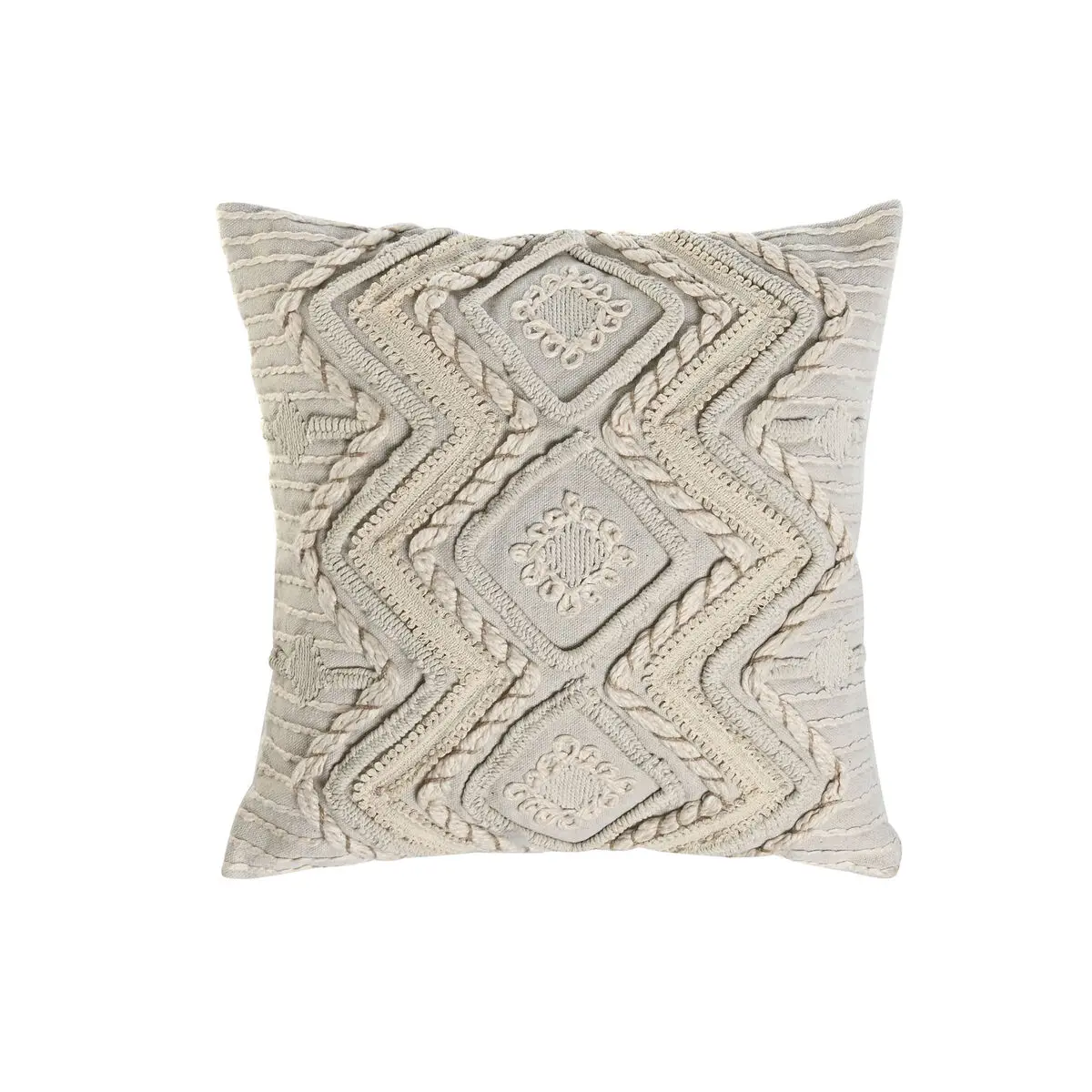 Cuscino Home ESPRIT Bianco Boho 45 x 45 cm