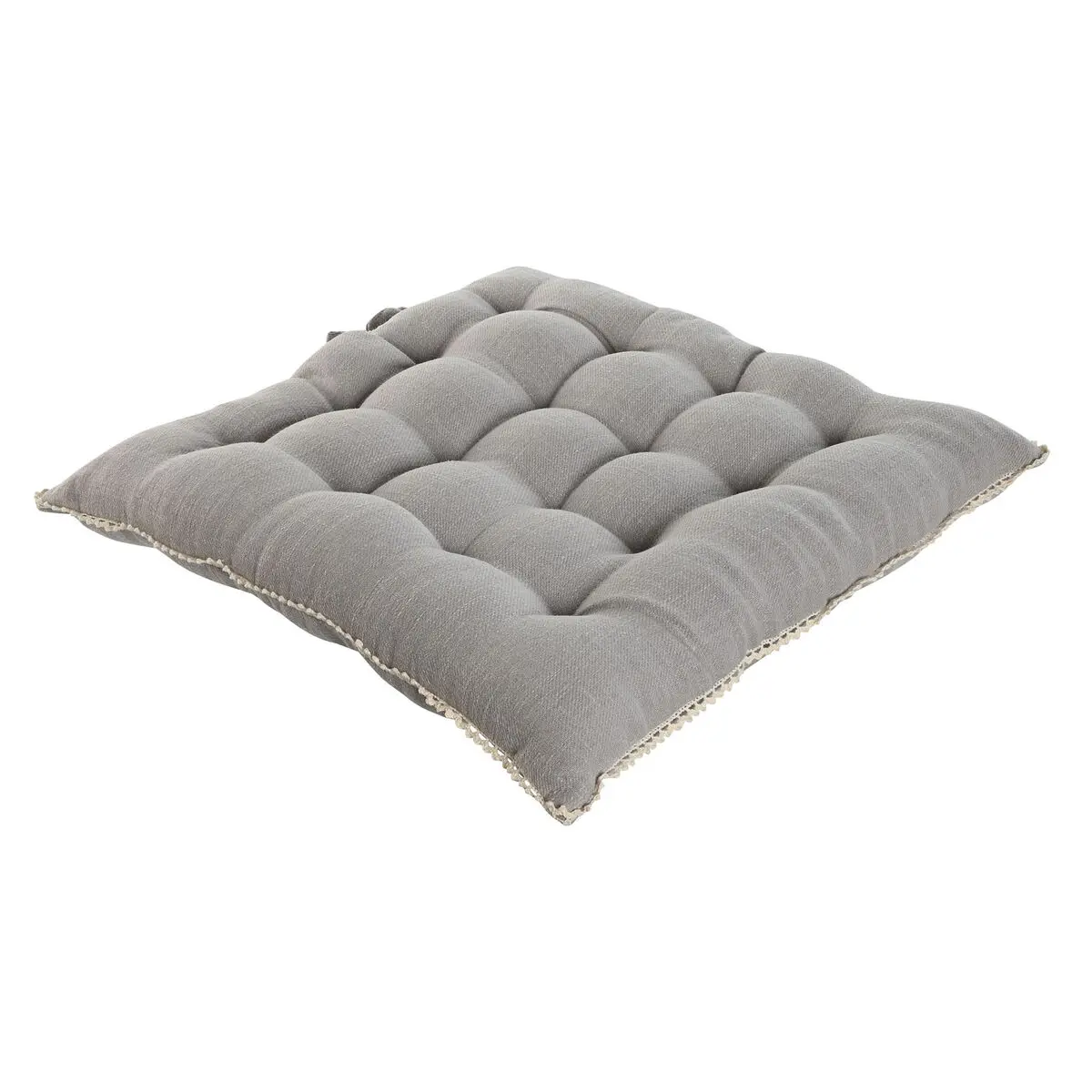 Cuscino per sedie Home ESPRIT Grigio chiaro 42 x 42 x 6 cm