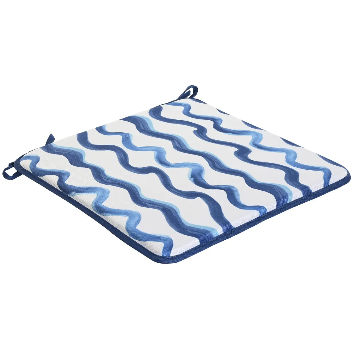 Cuscino per sedie Home ESPRIT Azzurro Bianco 38 x 38 x 2 cm