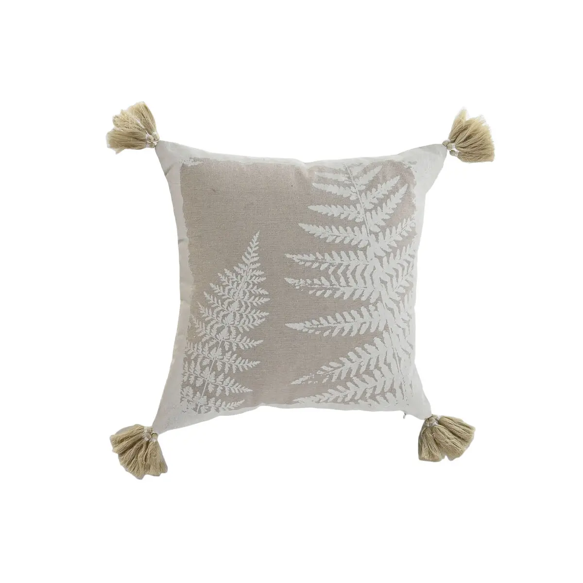 Cuscino Home ESPRIT Bianco Beige Stampato Boho 45 x 45 cm