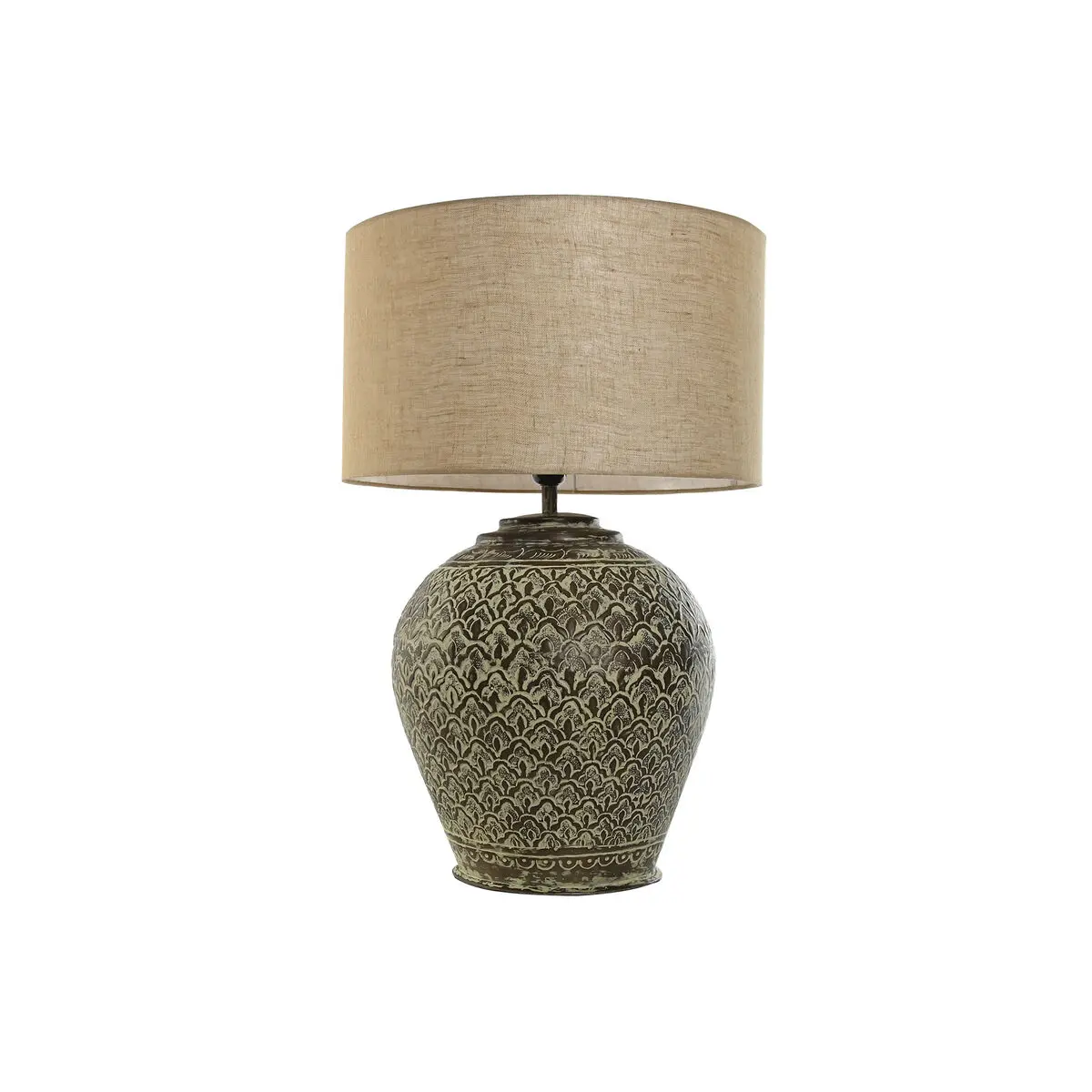 Lampada da tavolo Home ESPRIT Beige Rame Alluminio 50 W 220 V 42 x 42 x 62 cm