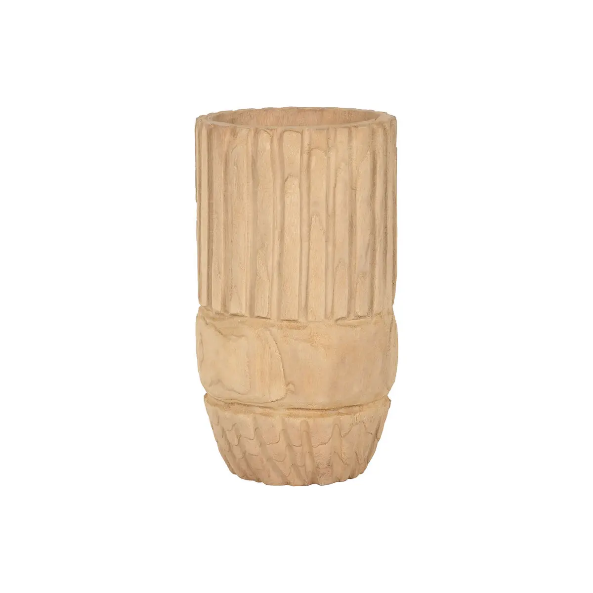 Vaso Home ESPRIT Naturale Legno di paulownia 28 x 28 x 50 cm